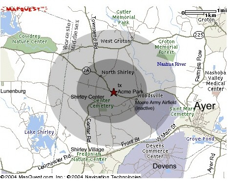 Coverage Map - Shirley, MA Signals