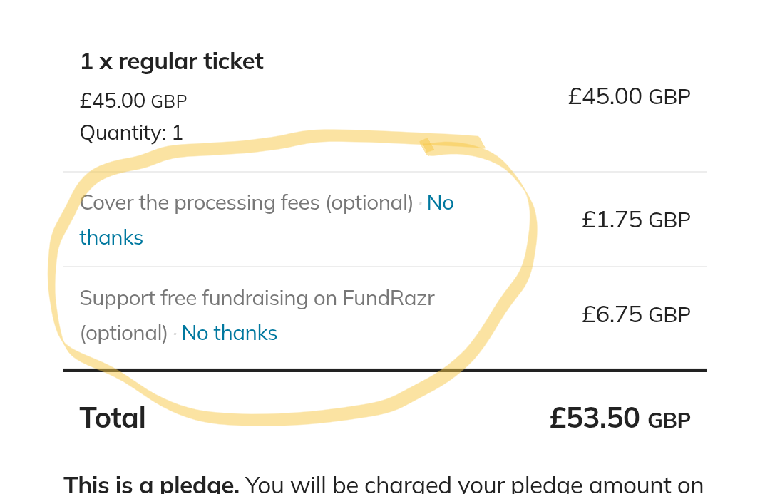 Fees preview Fees preview