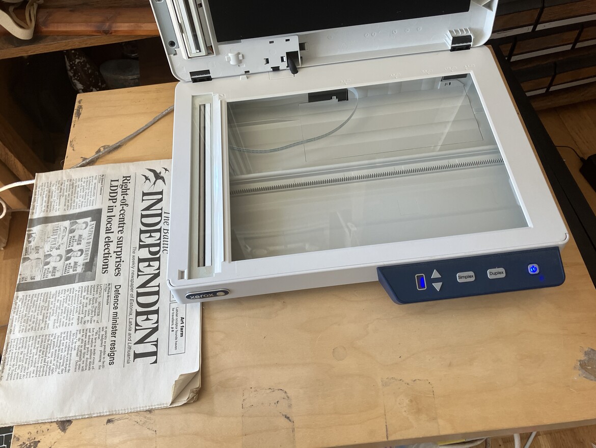 Xerox Scanner with open lid Xerox Scanner with open lid