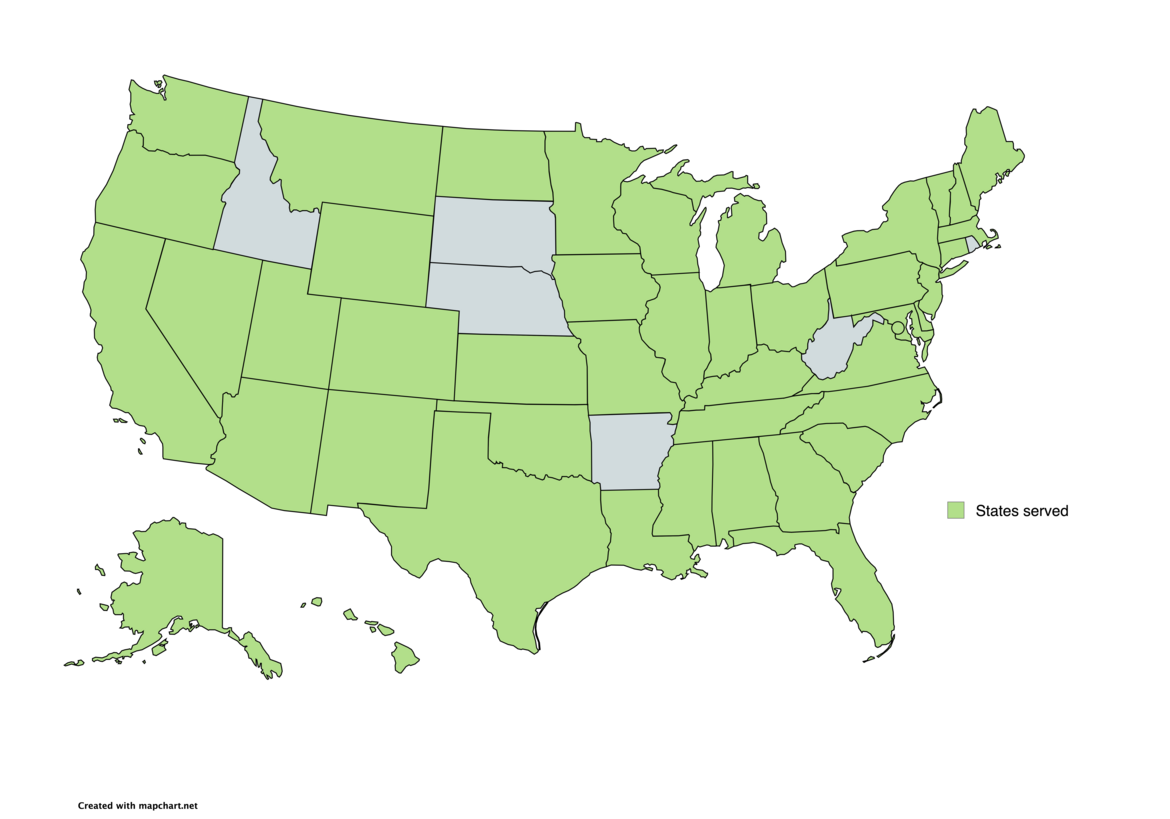 TACT States Served TACT States Served
