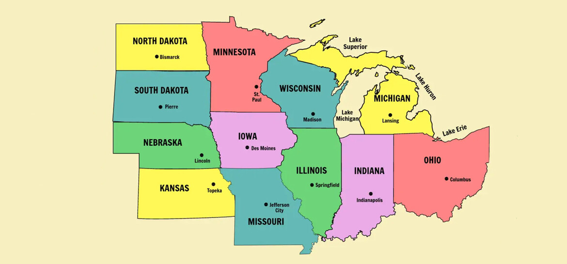 Map of the Midwest - Our Starting Point Map of the Midwest - Our Starting Point