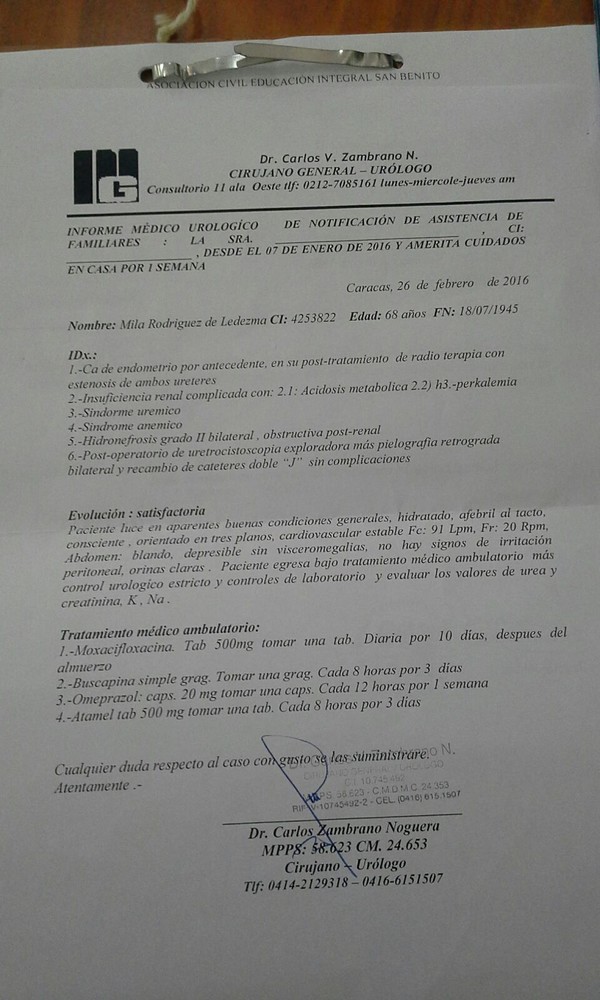 Medical report Medical report