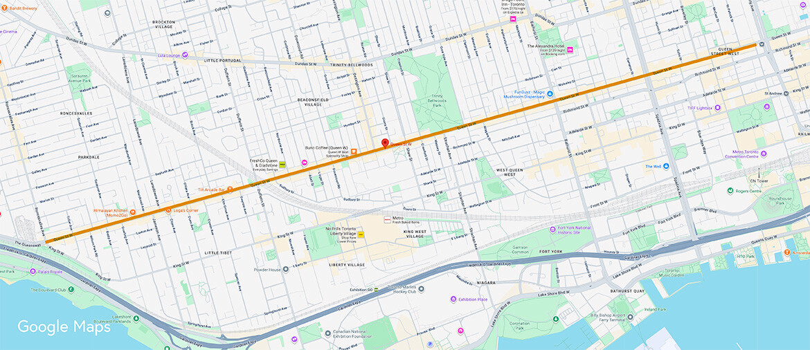 Queen West Map Queen West Map