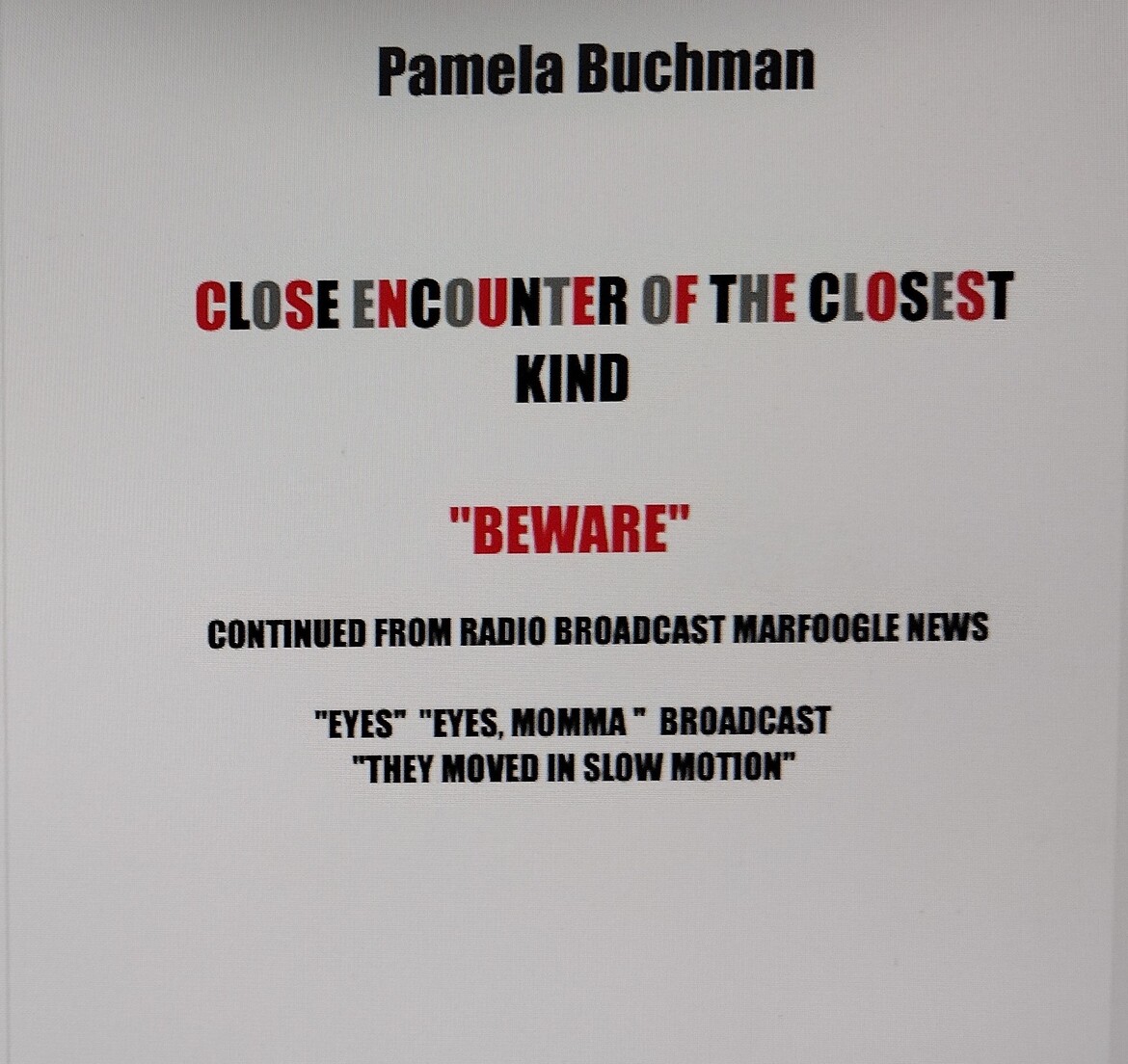 Myself on the MARFOOGLE RADIO SHOW Myself on the MARFOOGLE RADIO SHOW