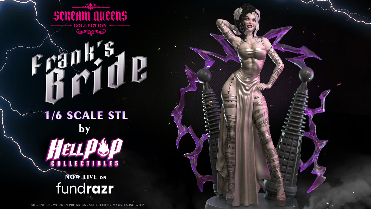 FRANK'S BRIDE Collectible Statue 3D Printable STL by HELLPOP