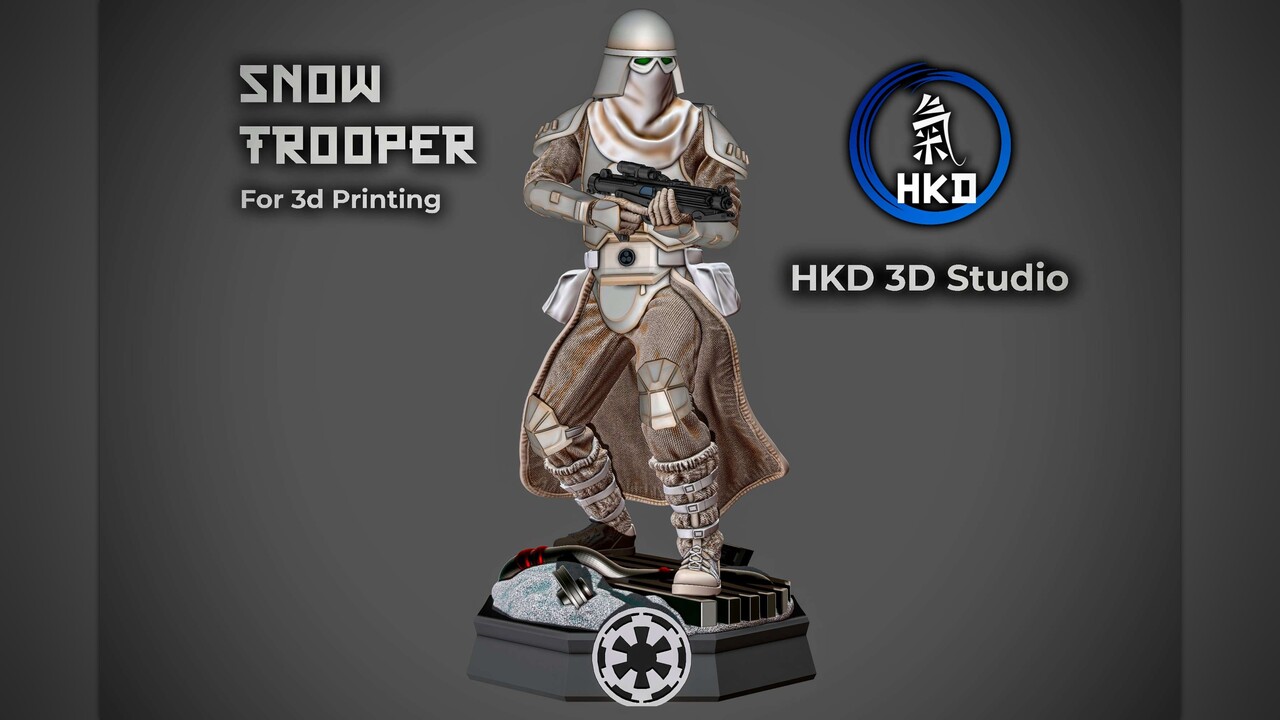 Star wars 3d printable clone trooper statues 3D model 3D printable