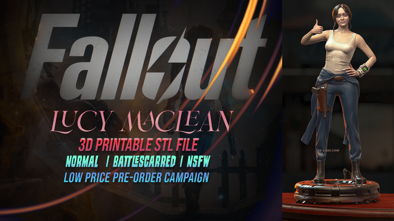 Lucy from fallout 3d printable by vx labs