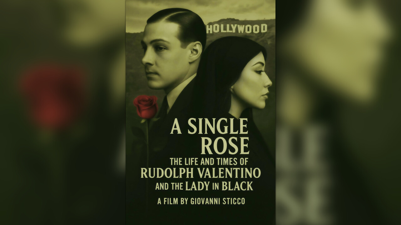 A single Rose- The Rudolph Valentino lady in black movie by Giovanni Sticco
