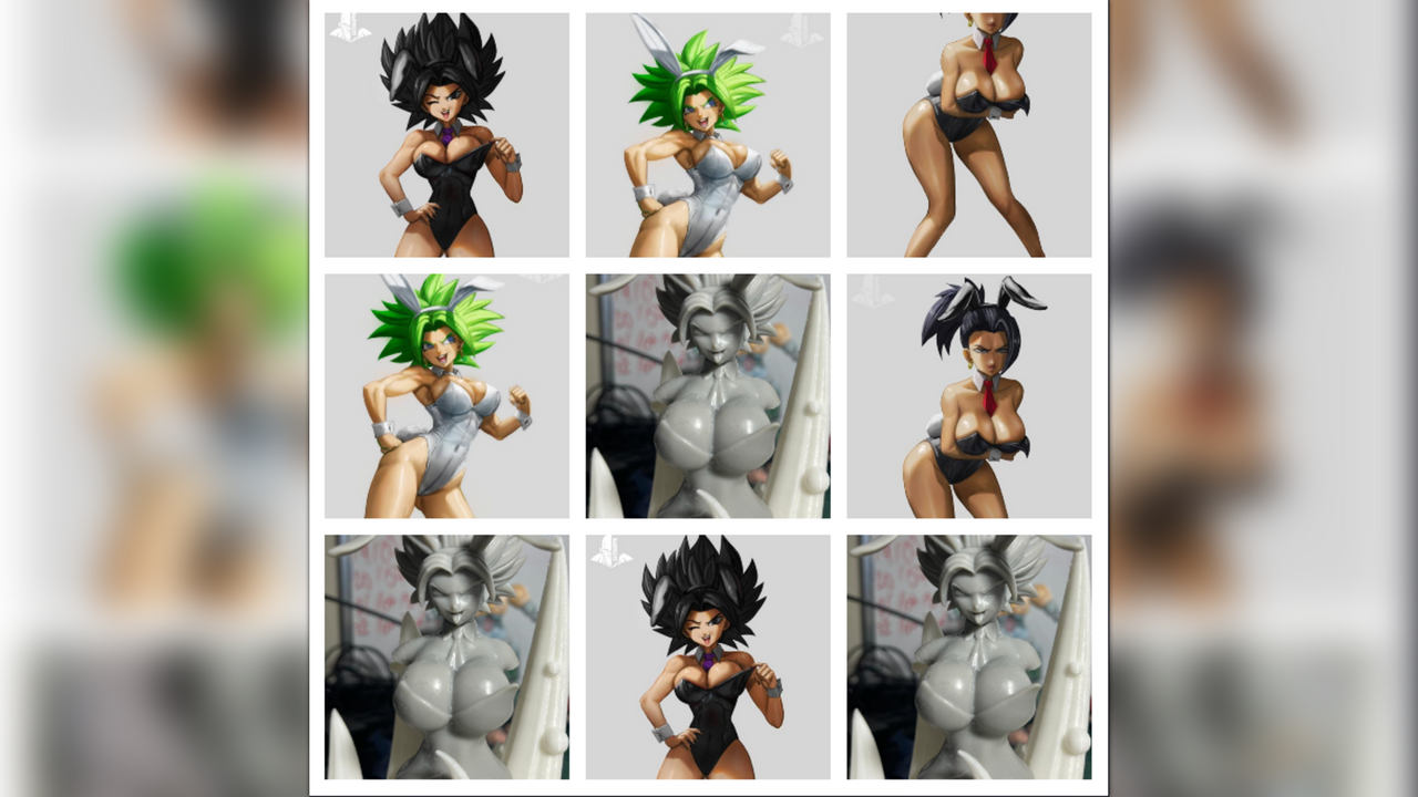 DBS K Kale, Caulifla, Kefla Bunny suits STL Files Crowdfunding by vergara  andres