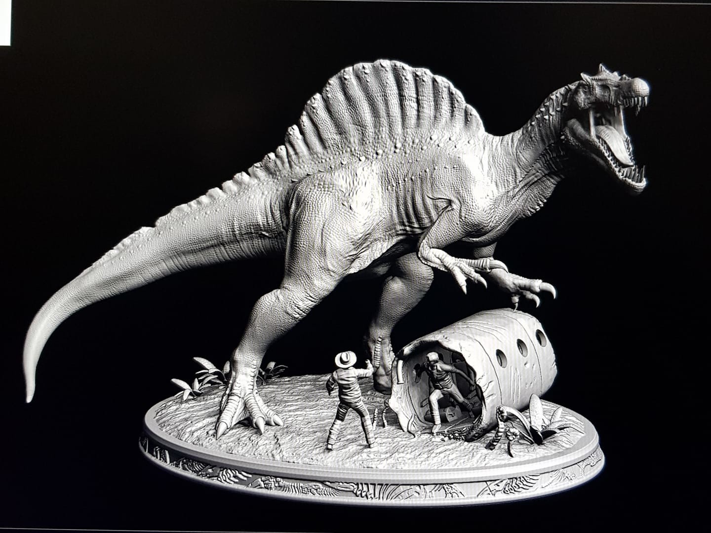 Dinosaur Game 3D Print model with Spring - 3D model by 3DDesigner