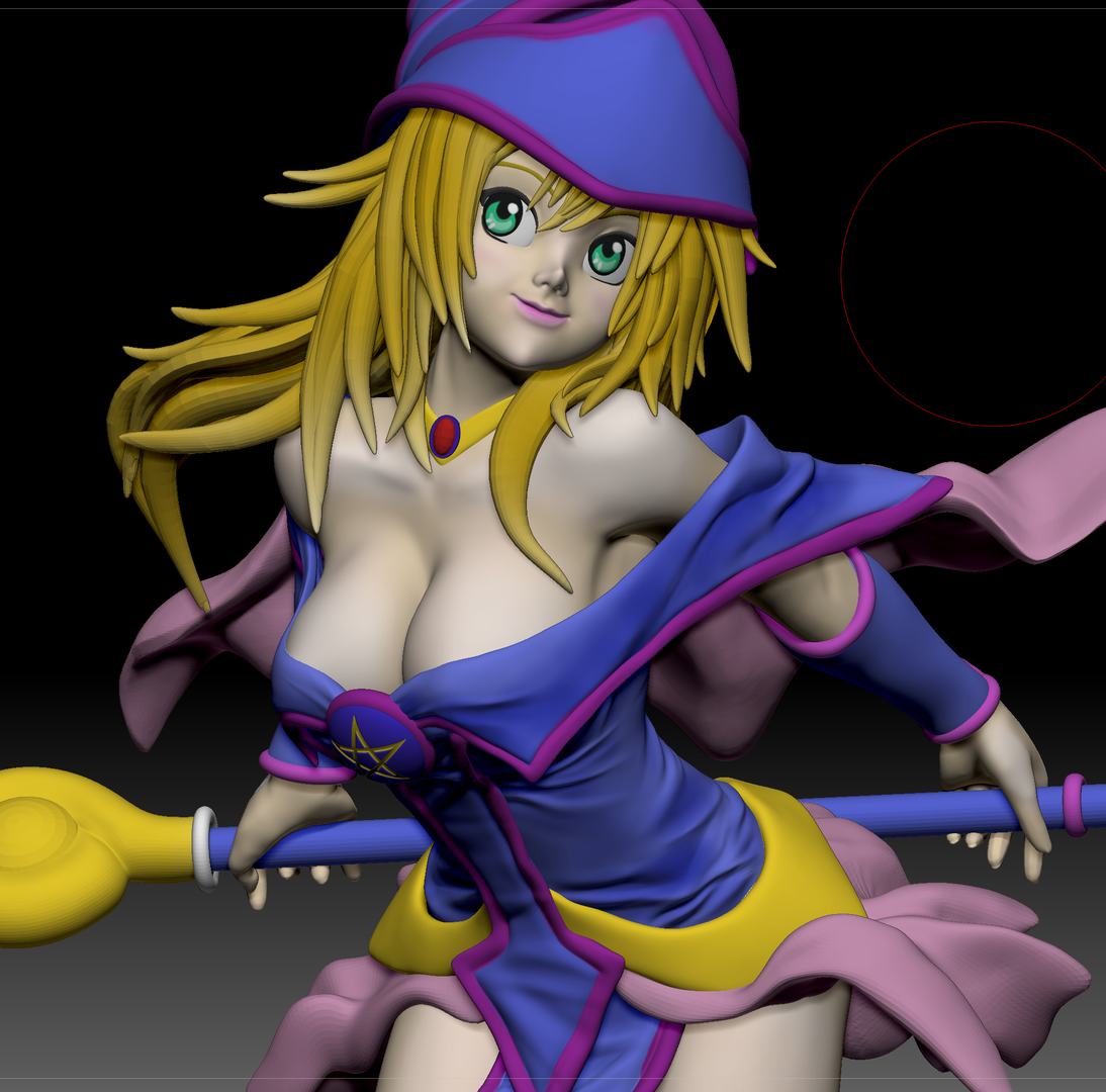 Yugioh - Dark Magician Girl 3D model for 3D printing by Daniel Perez