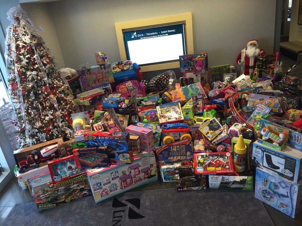 Lindy Paving posted a story update on Lindy Paving Christmas Toy Drive