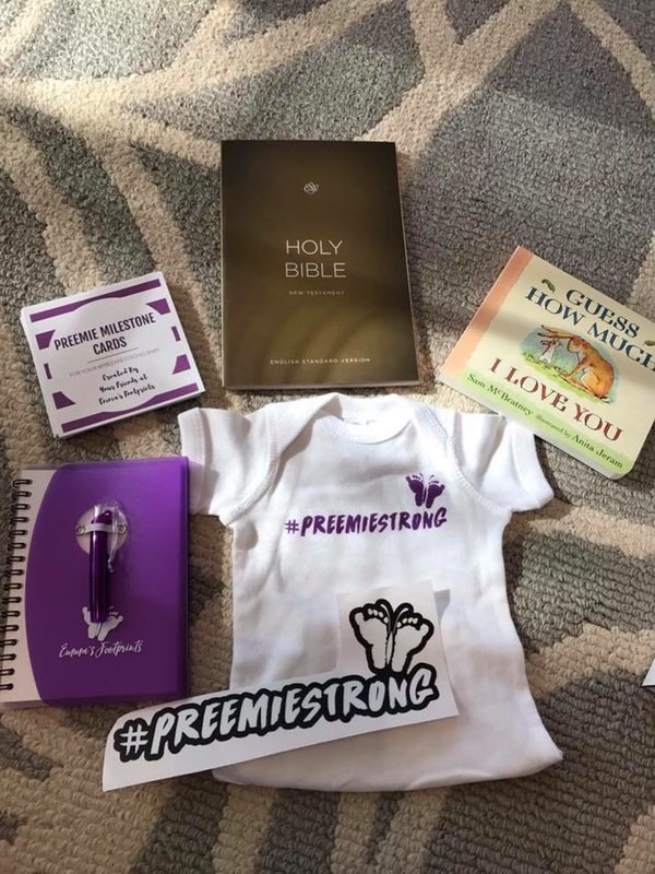 NICU care packages from Emma's Footprints
