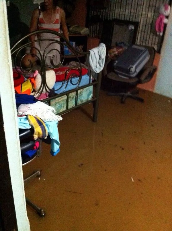 Flooded room