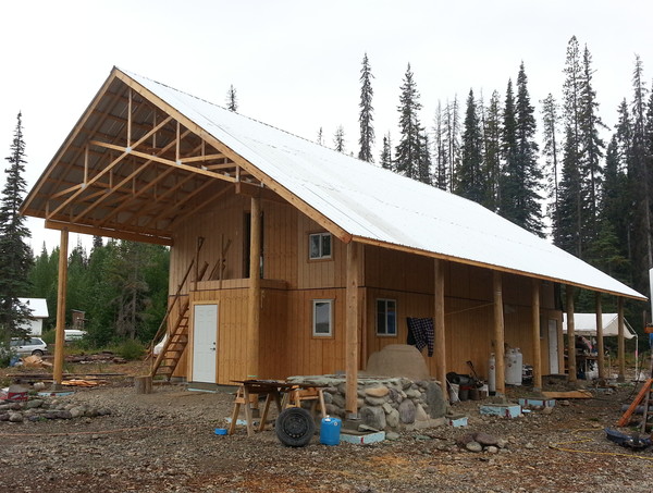 The Healing Lodge under construction.