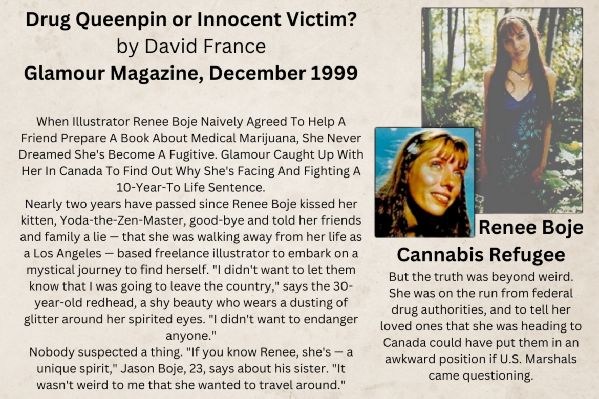 Glamour Magazine article on Renee Boje's refugee case from their December 1999 issue.