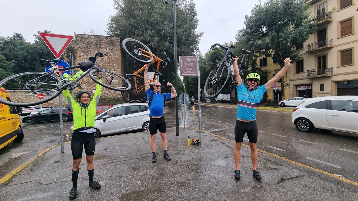 Earthed Project 2024: Arriving Florence after 2 weeks of cycling, starting atBarcelona