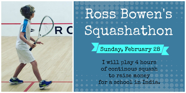 Ross playing squash