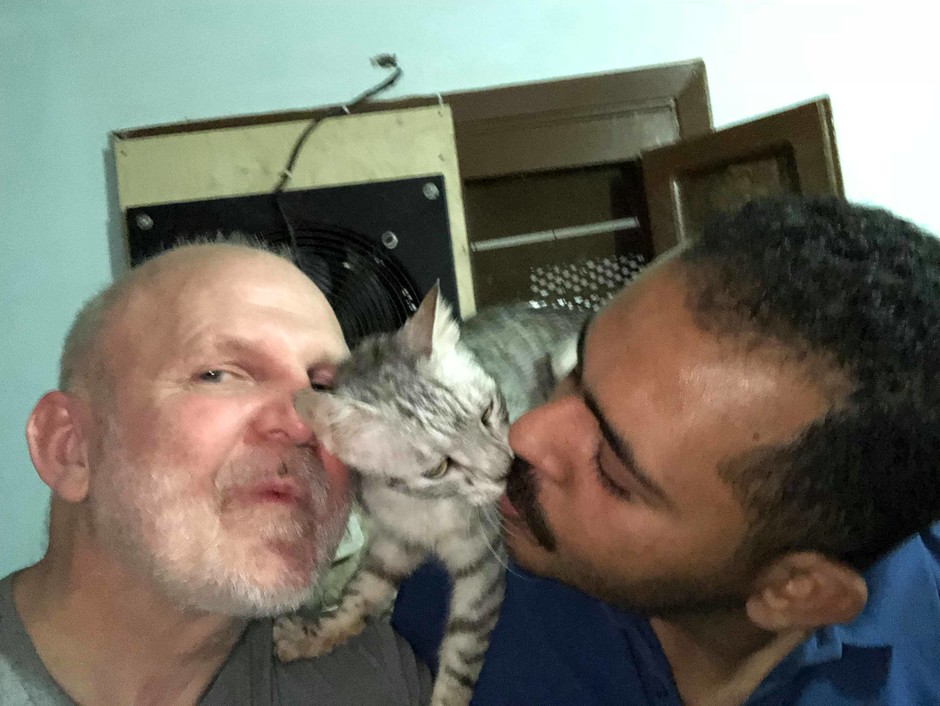 My friends Jan and Hameed being secure with their manhood! LOL