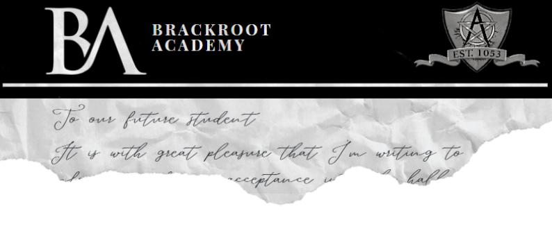 Brackroot Academy Letter