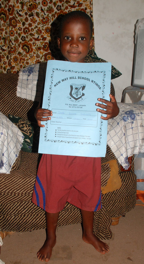 Gabriella with her pre-school certificate.