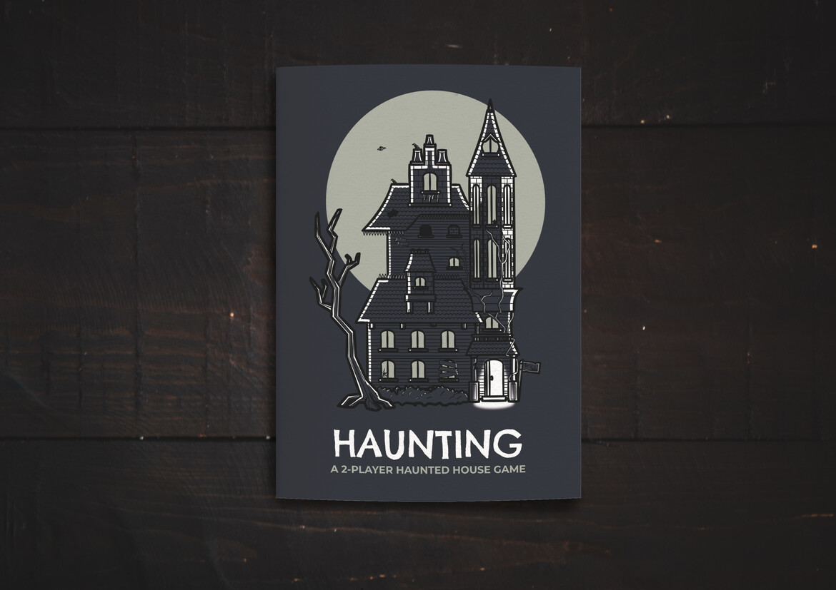 A mock up of the HAUNTING cover