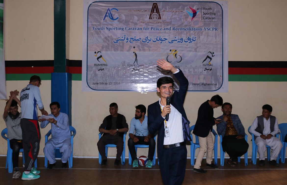 Esmat in Herat at one of his NGO's youth sports events.