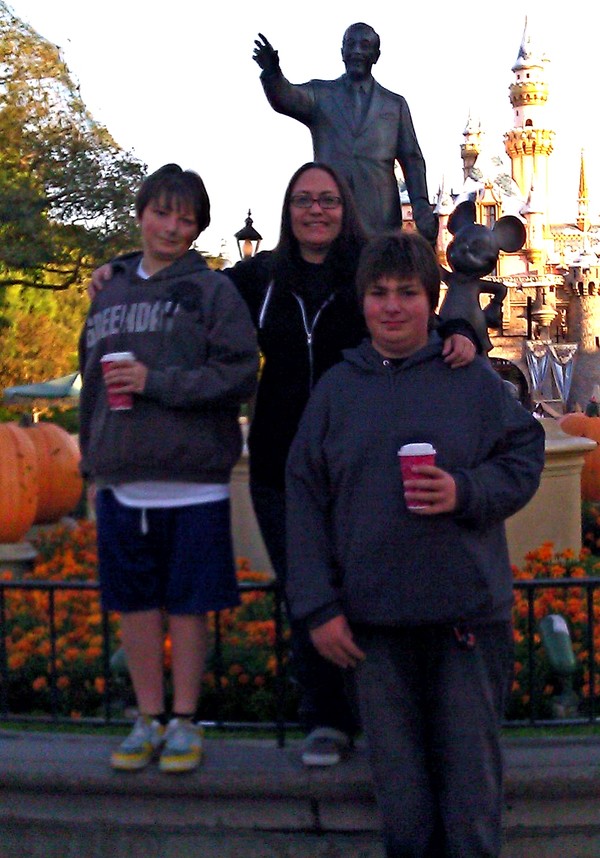 Hunter (on the right) with his brother and sister at The Happiest Place on Earth.  He is a gentle giant who still loves visiting Mickey Mouse!