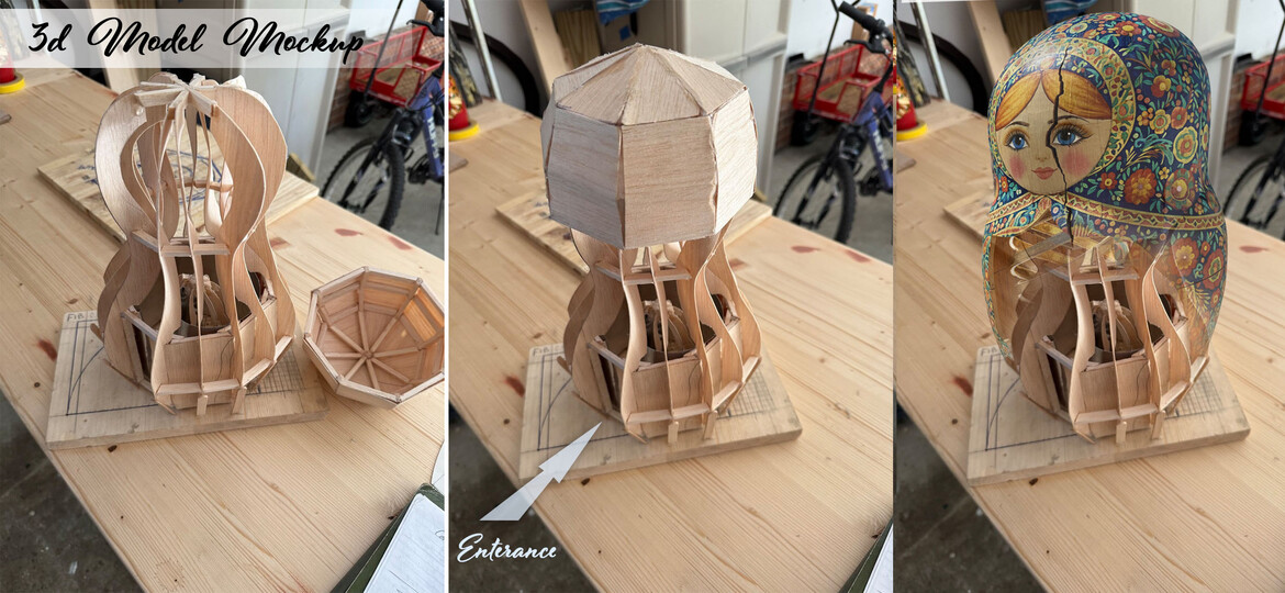 miniature model of art sculpture