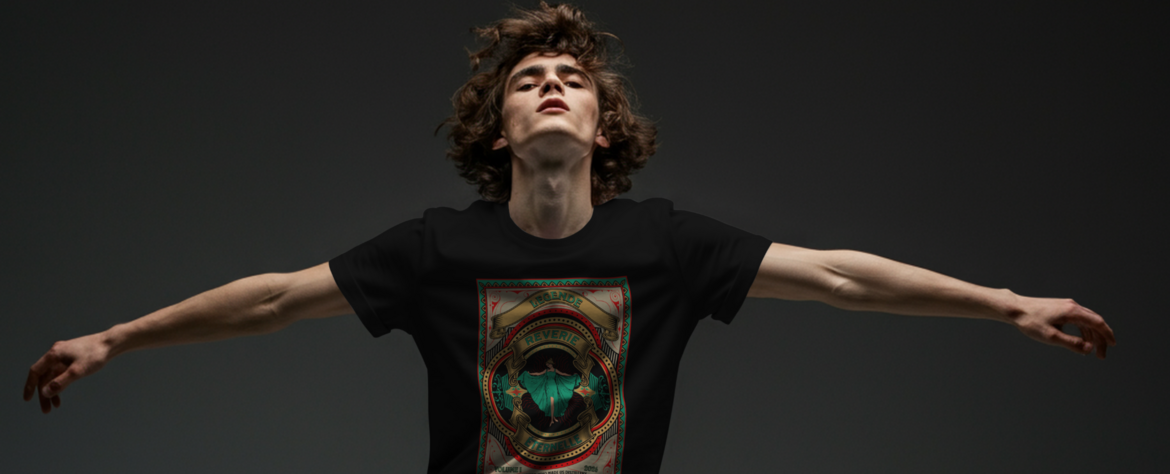 boy wearing our merch drop