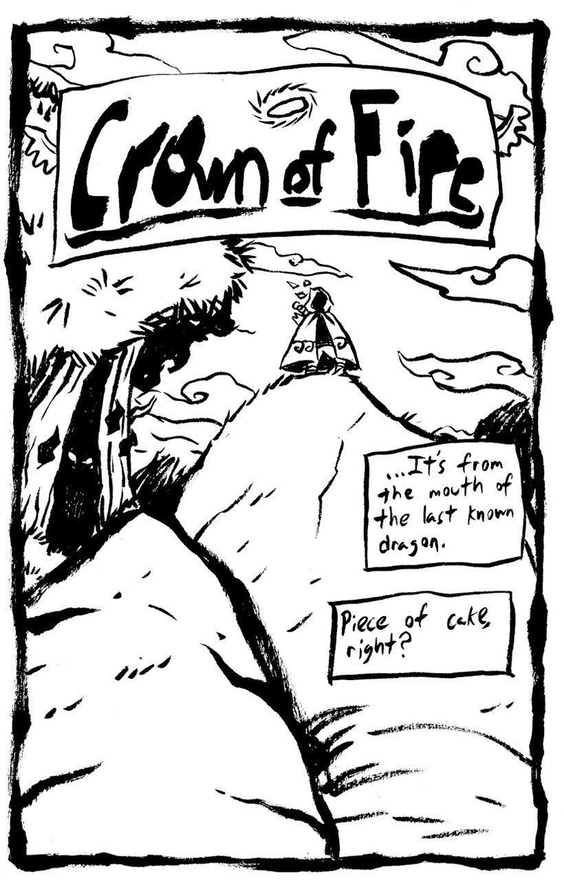 Page 3 of the original Crown of Fire 24-hour comic