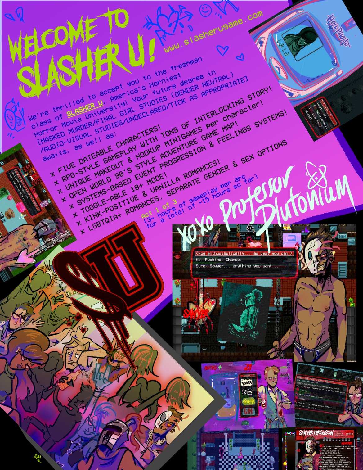 Slasher U: An 18+ Horror Movie Dating Sim: ACT 2! by Andi Santagata