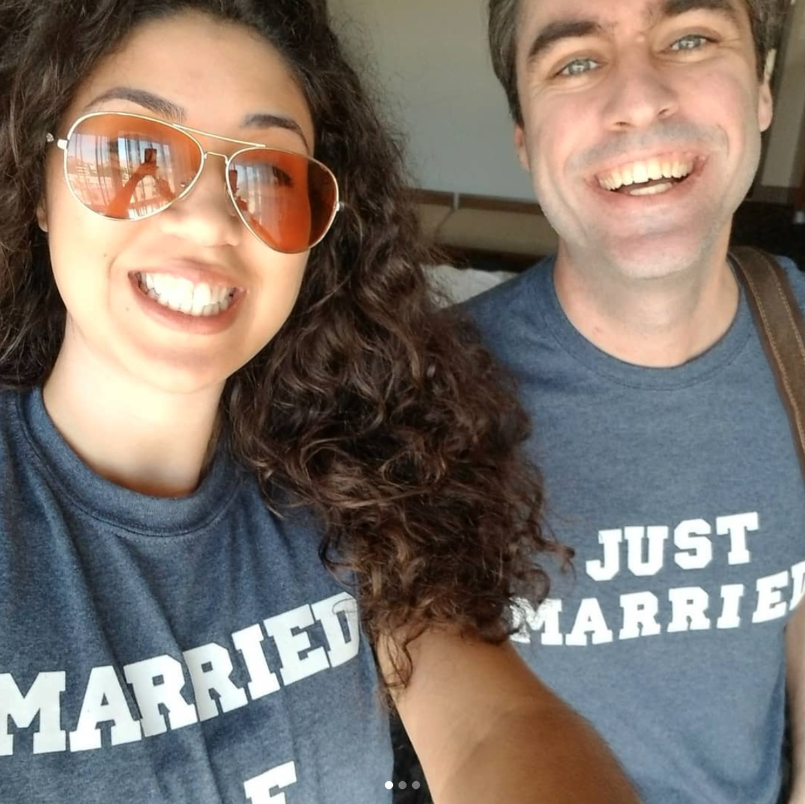 Geoff and his new wife on their honeymoon