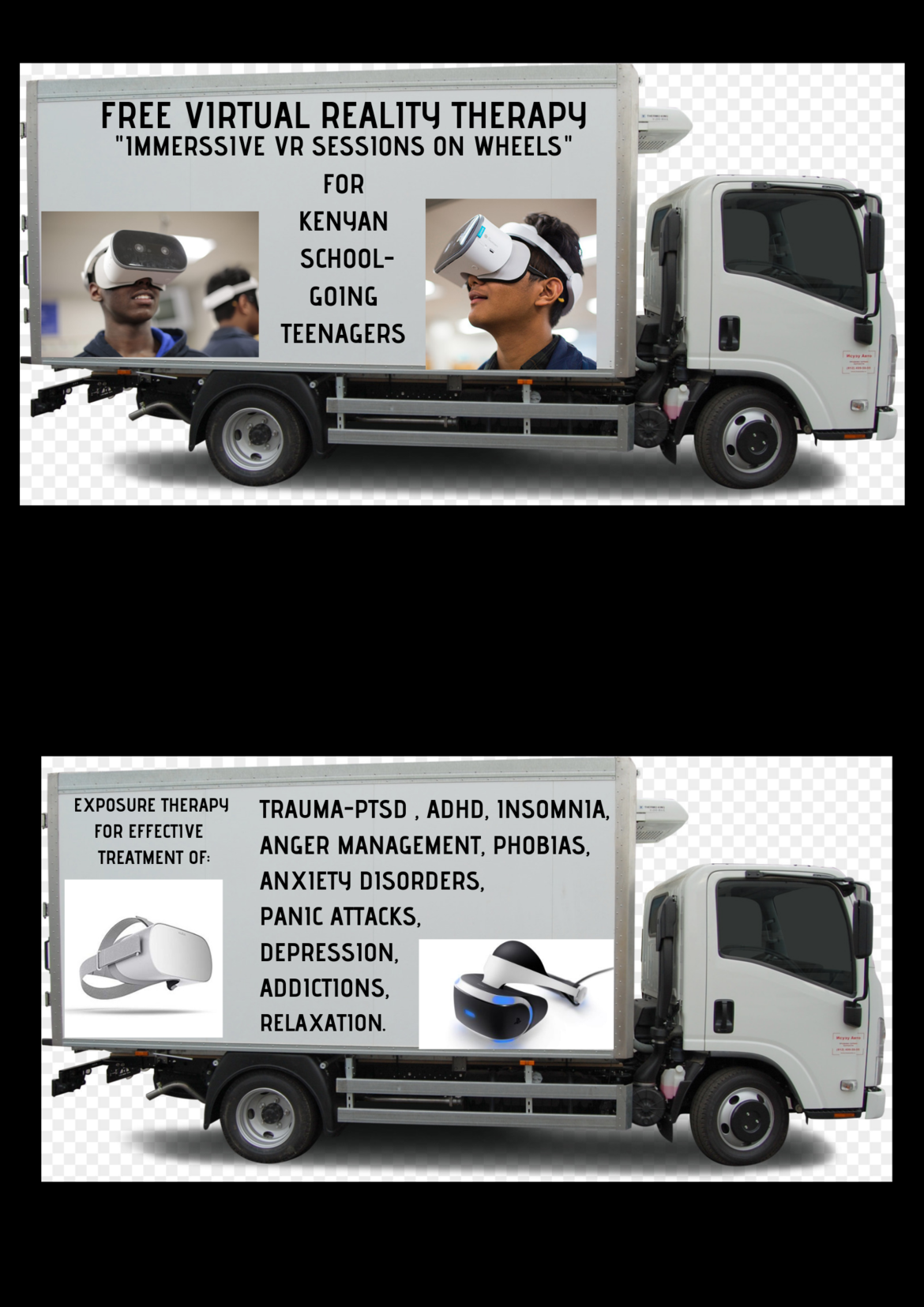 THE TRUCK I WOULD LIKE TO BUY AND CONVERT IT INTO A VIRTUAL REALITY THERAPY ROOM