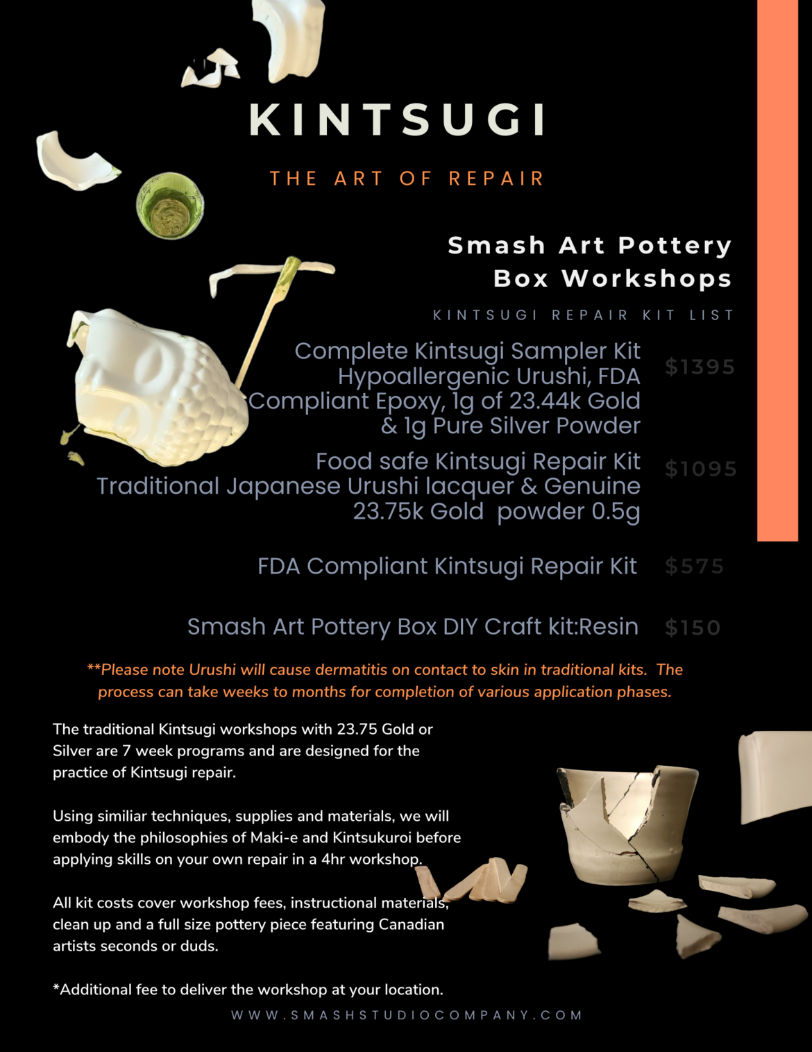 Kintsugi Workshops and DIY kits Promo Poster