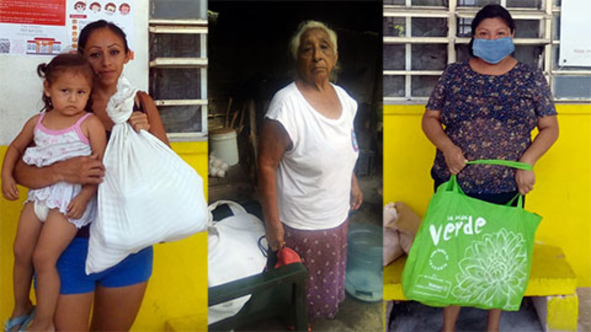 The poorest on the island are struggling to feed their families but a number of local organizations are helping by distributing food parcels.
