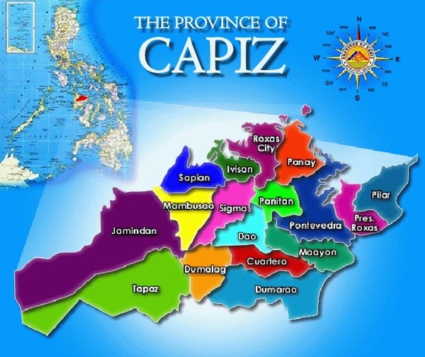 Map of the province of Capiz