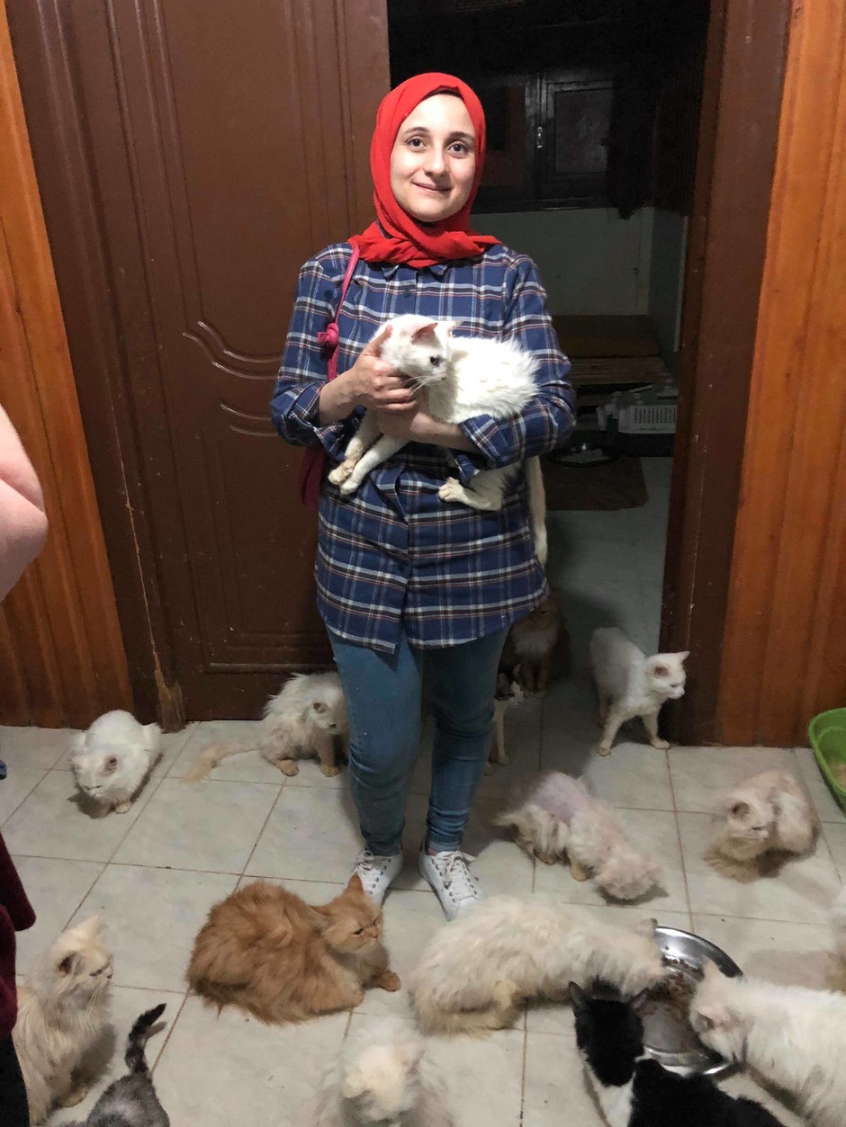 Sara, the founder of the shelter above.