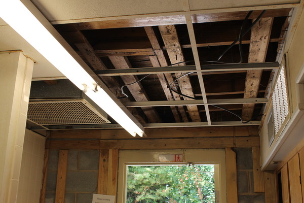 Previous water damage to the roof