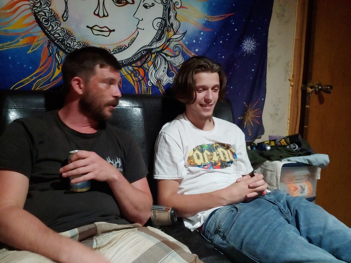 Jerimy (left) and bonus son Christian (right)