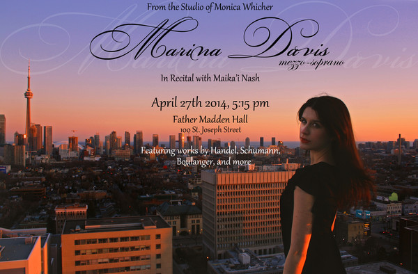 Poster for my third year recital (2014).