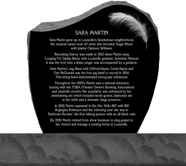 Sara Martin Headstone - Back View