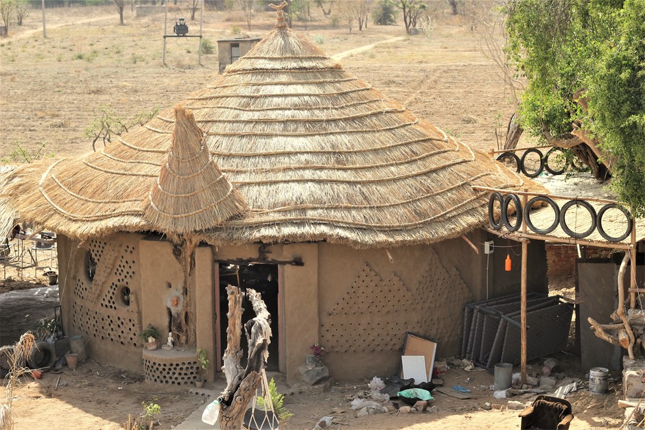The Pushkar Project, built by a global community: a model for building with upcycled and natural materials.