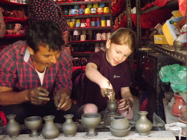 Me in Bhaktapur making pottery