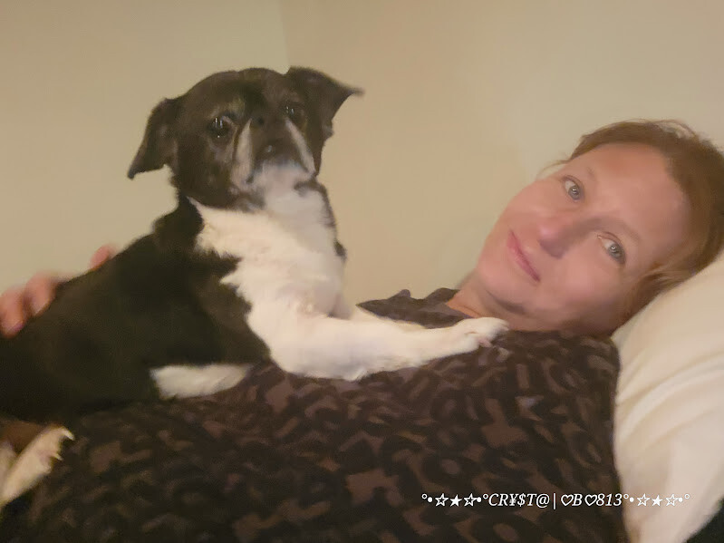 Crystal Burton and her owner, Gizmo