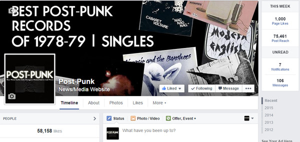 Post-Punk.com Facebook page
