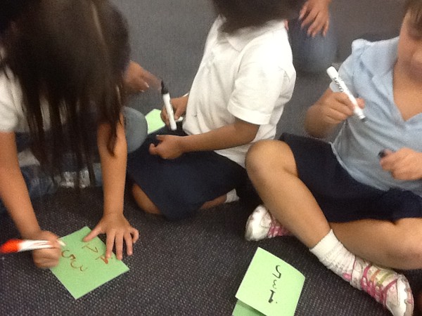 Math games with first graders at my Common Core Games Workshop.