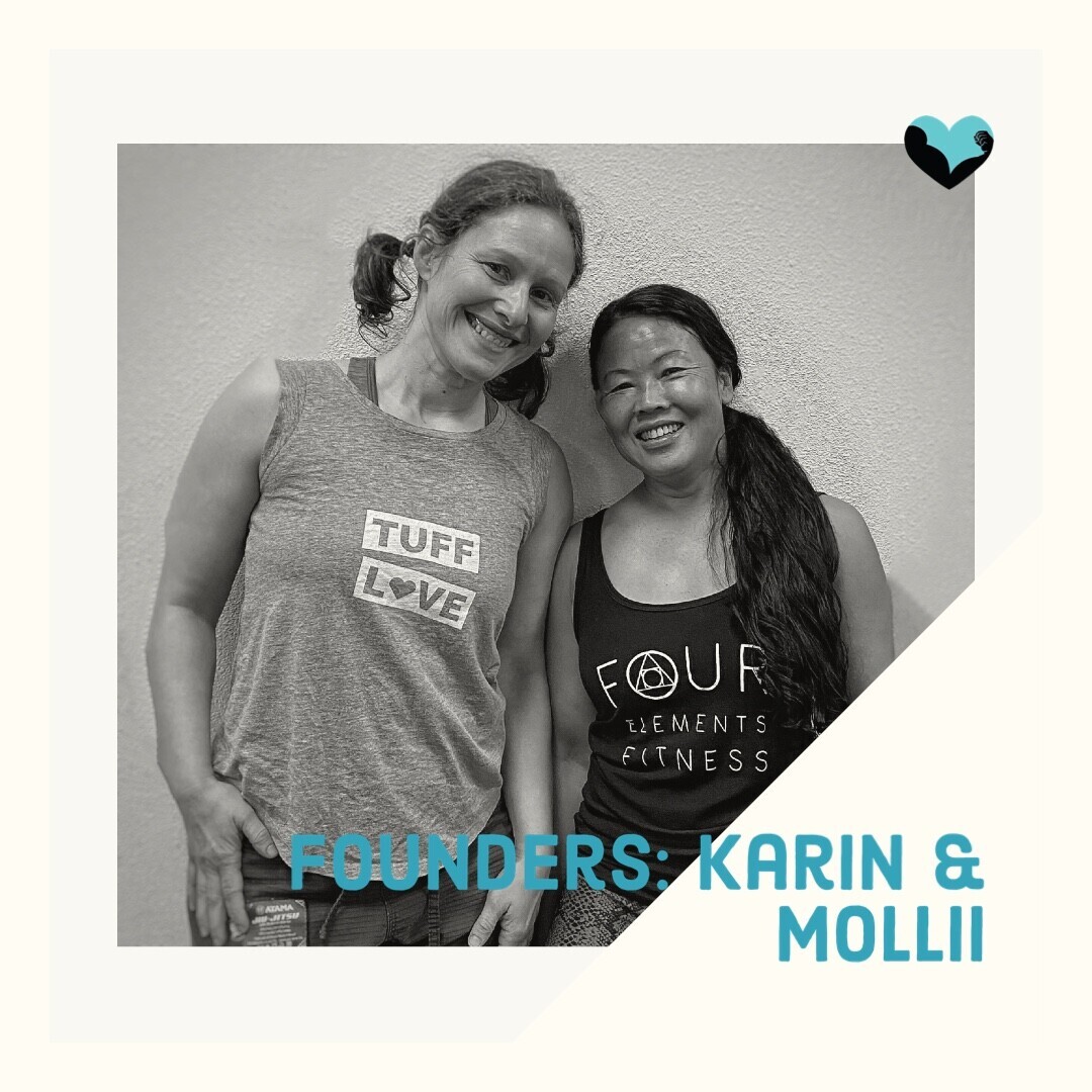 Karin, a white woman with medium length hair in pigtails, and Mollii, an Asian woman with long dark hair.