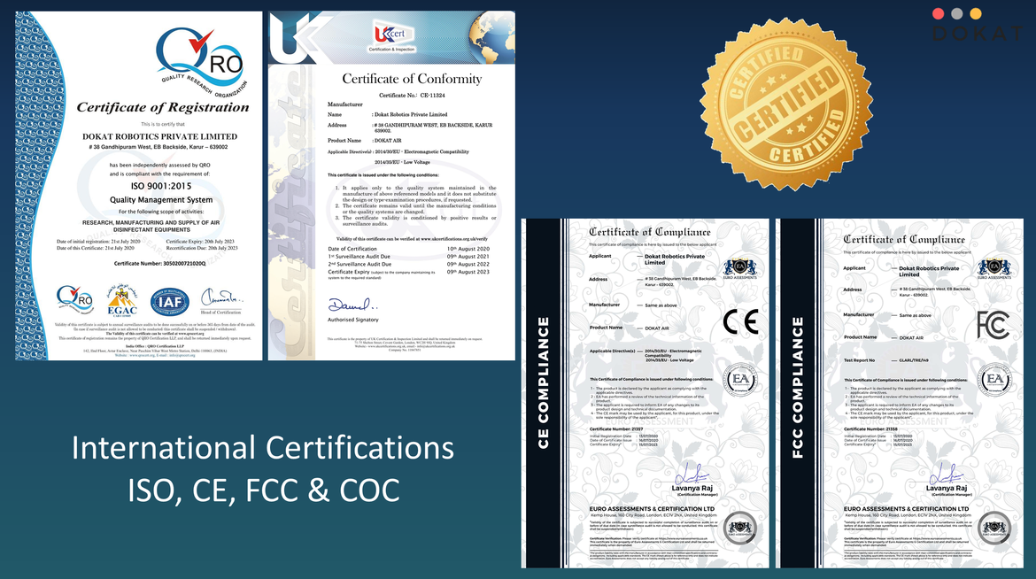 Certifications we have