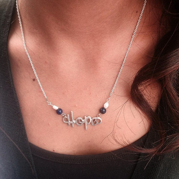 Beautiful Silver Hope Necklace